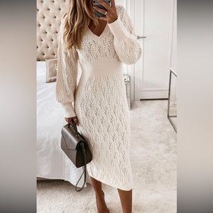 Knit dress white